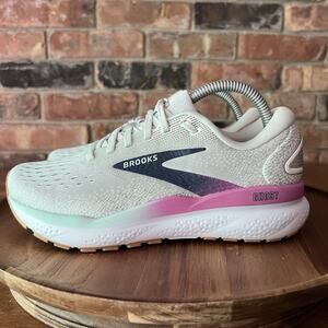 Brooks Ghost 16 Grey Pink Road Running Shoes Sneakers Women's Size 5 Wide